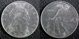 ITALY Stainless Steel 1956 R 50 Lire UNC KM# 95.1 (23 908)