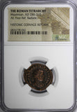 Roman Maximian,AD286-310 AE Post-Ref.Radiate / Victory From Jupiter NGC (042)
