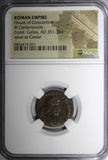 ROMAN Gallus Centenionalis AD 351-354 BI/Concordia Chi-Rho banners NGC (031)