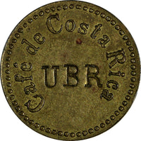 COSTA RICA  Bronze ND Cafe Token .C/S  UBS 21,9mm ;2,43g ( 20 155))