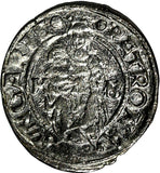 HUNGARY Ferdinand I (1519-1564) Silver 1543 K-B 1 Denar . Toning (15 176)