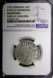 German States SAYN-ALTENKIRCHEN 1757 1/6 Thaler NGC AU DETAILS RARE KM# 59 (129)