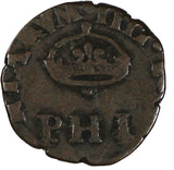 Italian States MILAN Philip IV (1621-1665) Billon Sesino KM# 35 ( 20 404)