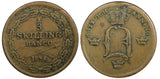 SWEDEN Oscar I (1844-1859) Copper 1854 1/3 Skilling Mintage-494,928 KM# 657 (93)