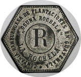GUATEMALA TOKEN 1895 Zinc "R" La Rochela Estate HAMBURGUESA RULAU Gma 104 (396)
