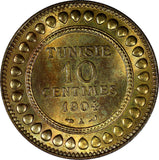 Tunisia Muhammad IV AH1322/1904 A 10 Centimes BU KM# 229 (20 658)