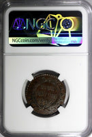HAITI Copper 1829//AN 26  2 Centimes NGC AU50 BN KM# A22 (023)