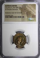 ROMAN EMPIRE Claudius II AD 268-270 BI Double-Denarius /Annona Cult of Grain NGC