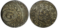 Livonia Riga Carl X Gustav of Sweden Silver 1655 Solidus SCARCE KM# 4 (22 233)