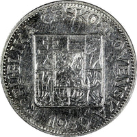 Czechoslovakia Silver 1930 10 Korun 30 mm KM# 15 (19 689)