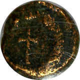 EASTERN ROMAN Theodosius II AD 402-450 AE4  NUMMUS / Cross within wreath NGC (8)