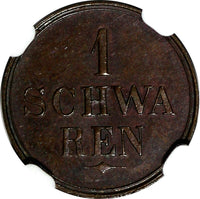 Germany	Free City Bremen 1859 1 Schwaren NGC MS64 BN Mintage-69,000 KM# 241/015