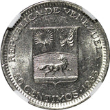 Venezuela Nickel 1965 50 Centimos Simon Bolivar NGC AU58 Y# 41 (249)