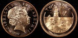 Gibraltar Elizabeth II 2000 2 Pence BU KM# 774 RANDOM PICK (1 Coin) (23 976)