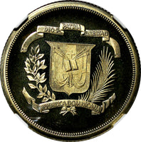 DOMINICAN REPUBLIC PROOF 1978 25 Centavos NGC PF67 ULTRA CAMEO Mintage5,000 KM51