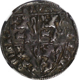 BELGIUM John III Silver (1312-55) Sterling Brabant Louvain NGC XF40 TOP GRADED