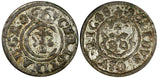 Riga.Livonia Christina of Sweden (1632-1654) Silver 1648 Solidus 0,61g.KM# 21(0)