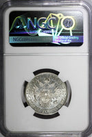 Austria Ferdinand I Silver 1847 A 20 Kreuzer Vienna NGC  AU DETAILS KM# 2208 (1)