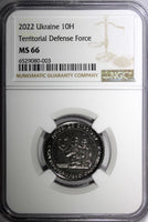 UKRAINE 2022 10 Hryven Territorial Defense Forces NGC MS66 TOP GRADED BY NGC (3)