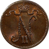 FINLAND Nicholas II Copper 1915 1 Penni  UNC KM#13 RANDOM PICK  (1 COIN)