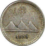 Guatemala Silver 1889 1/4 Real XF KM# 158 (22 690)