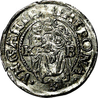 HUNGARY Ferdinand I (1519-1564) Silver 1539 K-B 1 Denar .14.15mm (15 179)