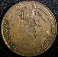 Canada Medal Royal Visit 1939 King George Elizabeth Coin Token 31mm (23 696)