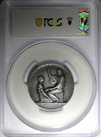 SWEDEN SILVER MEDAL 1938 Pontus Wikner(1837-1888) by Erik Lindberg PCGS MS63(6)