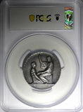 SWEDEN SILVER MEDAL 1938 Pontus Wikner(1837-1888) by Erik Lindberg PCGS MS63(6)
