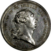 FRANCE Royal Louis XVI (1774–1793) Silver Medal 1793 Execution of Louis By Loos