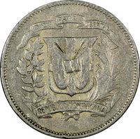 Dominican Republic Copper-Nickel 1967 25 Centavos KM# 20a.1 (21 358)