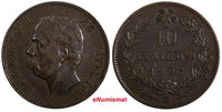 Italy Umberto I Copper 1893 B/I 10 Centesimi Heaton's Mint,Birmingham KM#27.1(6)