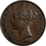 Great Britain Victoria Copper 1854 1/2 Penny KM# 726 (18 754)