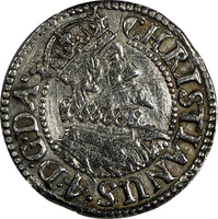 Denmark Christian IV Silver 1629 6 Skilling Dansk SCARCE KM# 110 (20 038)