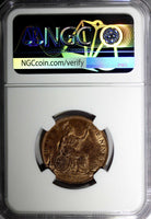 Great Britain Victoria (1837-1901) Bronze 1886 1/2 Penny NGC MS63 RB KM# 754 (0)