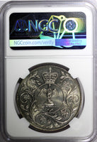 Great Britain Elizabeth II Jubilee 1977 25 Pence NGC BRILLIANT UNC KM# 920 (5)