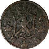 SWEDEN COPPER Adolf Frederick 1758 2 Ore,S.M Low Mintage: 91,000 SCARCE KM#461