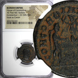 ROMAN Constantius I as Caesar AD 305-306 AE Post Reform Radiate /Jupiter NGC(33)