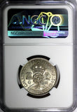 GREAT BRITAIN George VI Silver 1942 Florin /2 Shilling NGC MS62 WWII Issue KM855