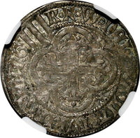 Germany Saxe-Meissen Friedrich & Wilhelm (1451-56) 1 GROSCHEN NGC AU53 (019)