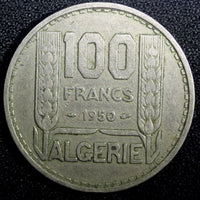 Algeria Copper-Nickel 1950 100 Francs 30mm "Marianne"  KM# 93 (23 747)