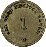 DANISH WEST INDIES 1 Cent Token C.A.DANIEL & Co (2.28g) (ca. 1890).XF Sieg-7(9)