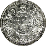 India-British George VI Silver 1941 (B) Rupee NGC AU58 Mint Luster KM# 556 (006)