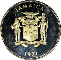 JAMAICA 1971 FM 25 Cents  32.3 mm KM# 56 (22 646)