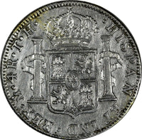 Mexico SPANISH COLONY Charles IV Silver 1808 TH 4 Reales ch.VF KM# 100 (19 703)