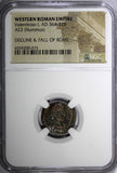 WESTERN ROMAN VALENTINIAN I  AD 364-375 AE3 Nummus /Rev.Victory Angel  NGC (075)