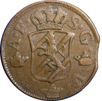 SWEDEN COPPER  Adolf Frederick 1762 2 Ore, S.M. Brown KM# 461 (2326)