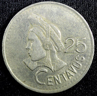 Guatemala Copper-Nickel 1995 25 Centavos KM# 278.5  (23 463)