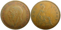 Great Britain George V Bronze 1929 1 Penny KM# 838  (23 336)