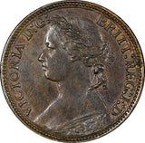 Great Britain Victoria Bronze 1875 H Farthing Birmingham Mint KM# 753 (21 085)